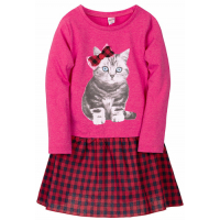 20-25104 "Kitty" Платье для девочки, 2-5 лет, розовый меланж 20-25104 "Kitty" Платье для девочки, 2-5 лет, розовый меланж